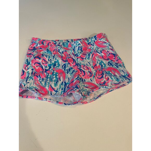 Lilly Pulitzer Girls Vibrant Cotton & Lycra Printed Shorts With Adjustable Waist - Picture 1 of 10